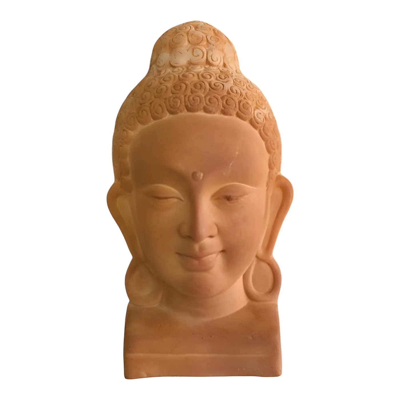 Clay Buddha Head - Clay Murti handmade by Ram Pottery Mauritius