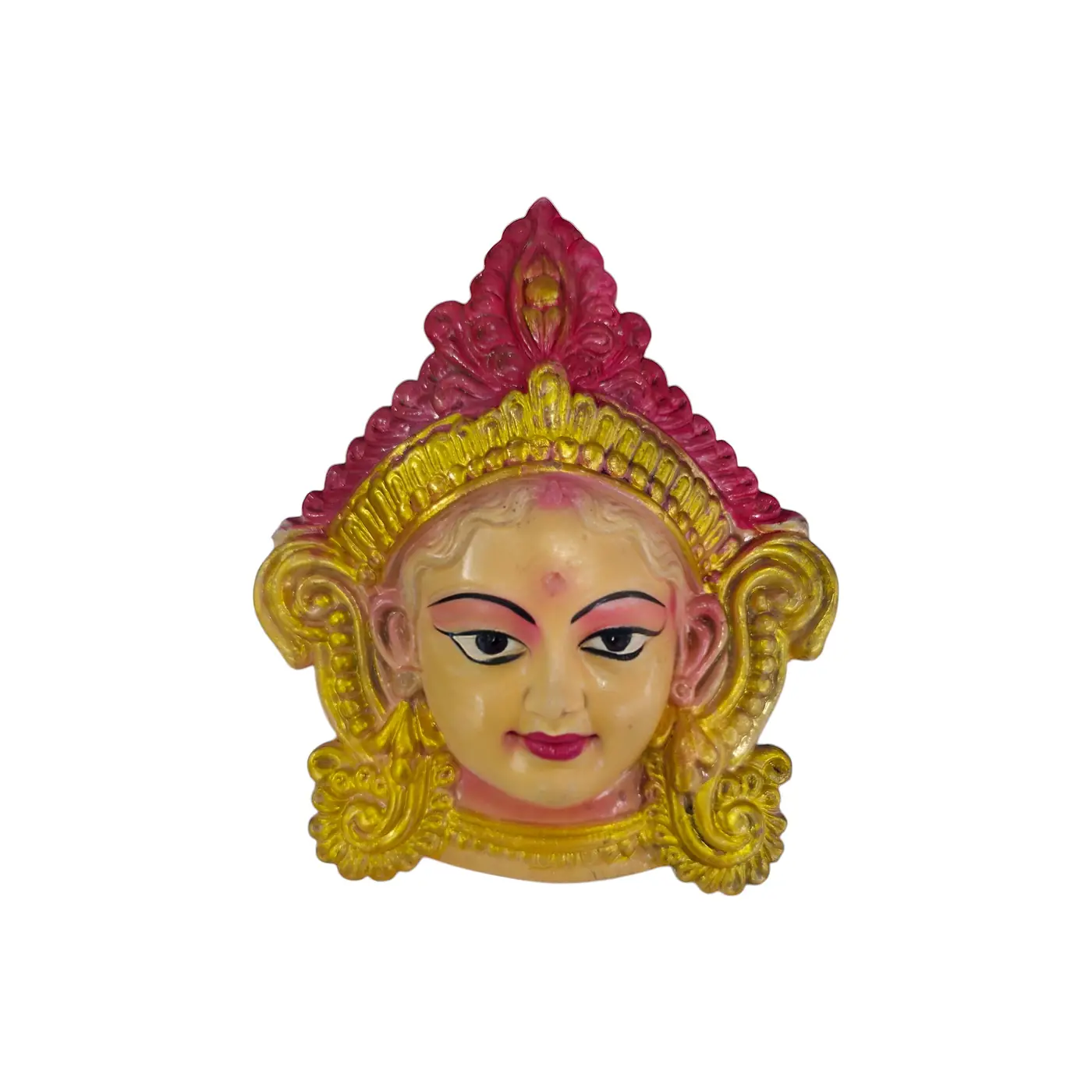 Clay Durga Maa Face - Clay Murti handmade by Ram Pottery Mauritius