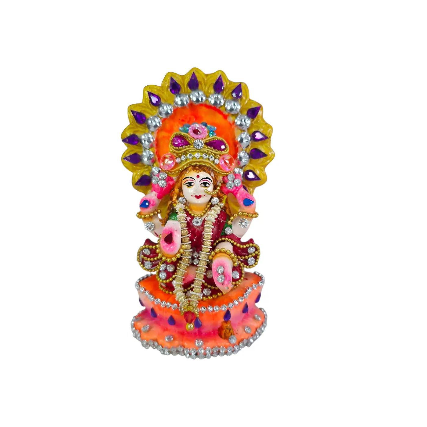 Clay Lumxi with Rhinestone Decoration - Clay Murti handmade by Ram Pottery Mauritius
