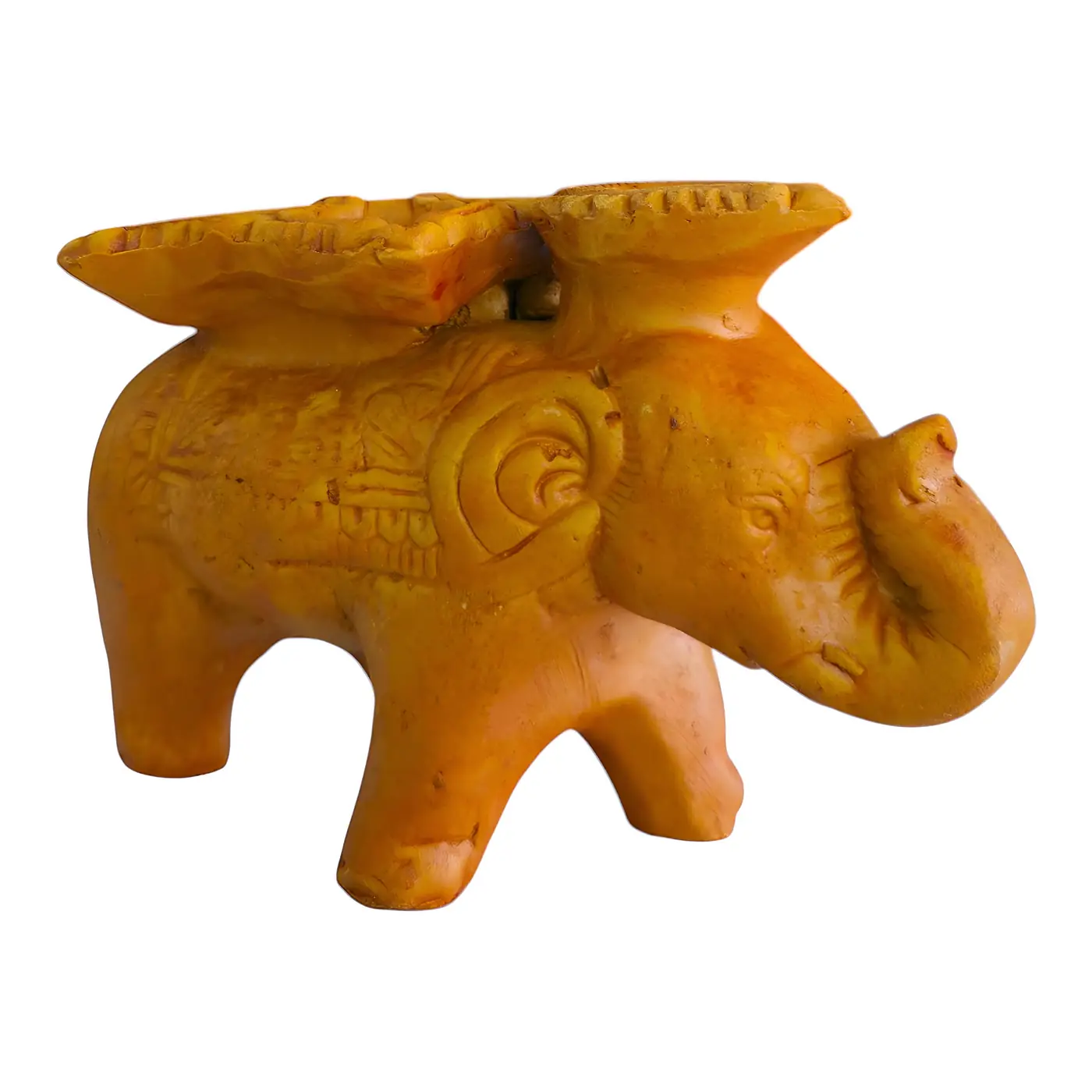 Clay Elephant with Lamp