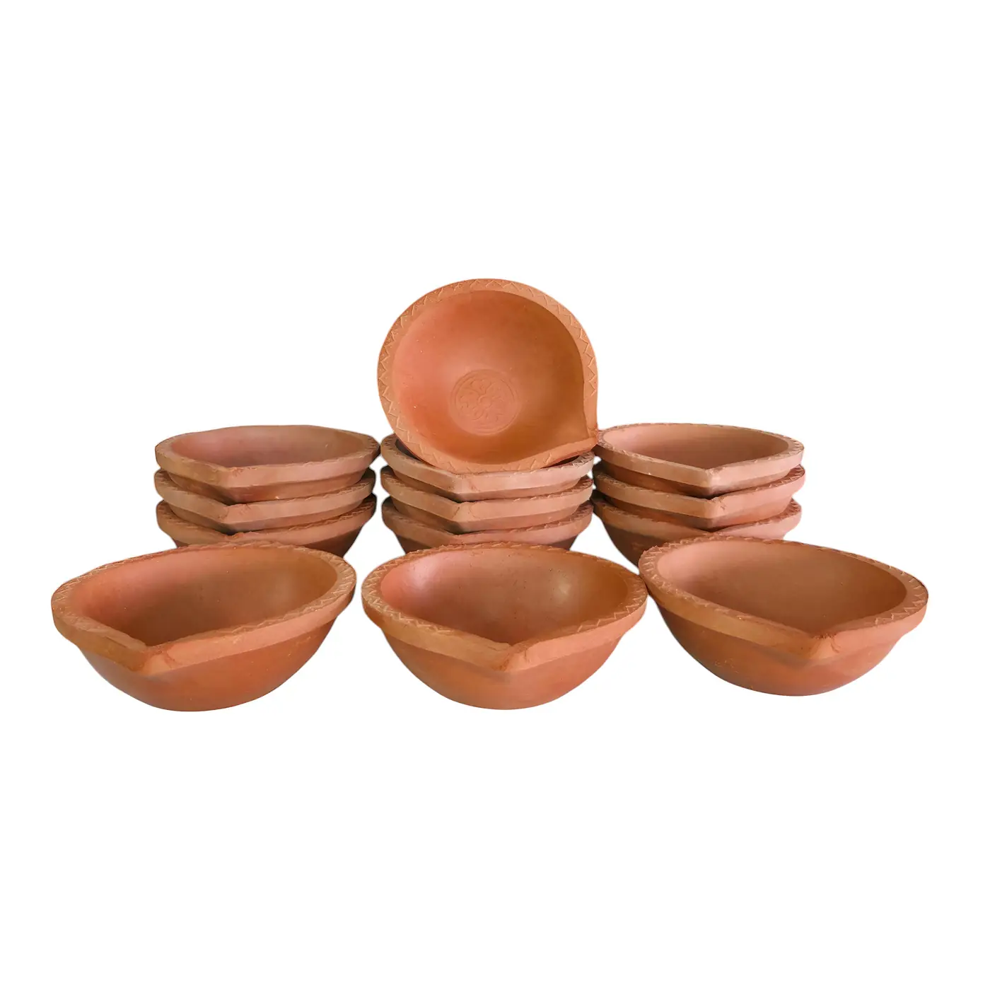 Clay Diya Big Size Ref 202 - Earthen Clay Lamp handmade by Ram Pottery Mauritius