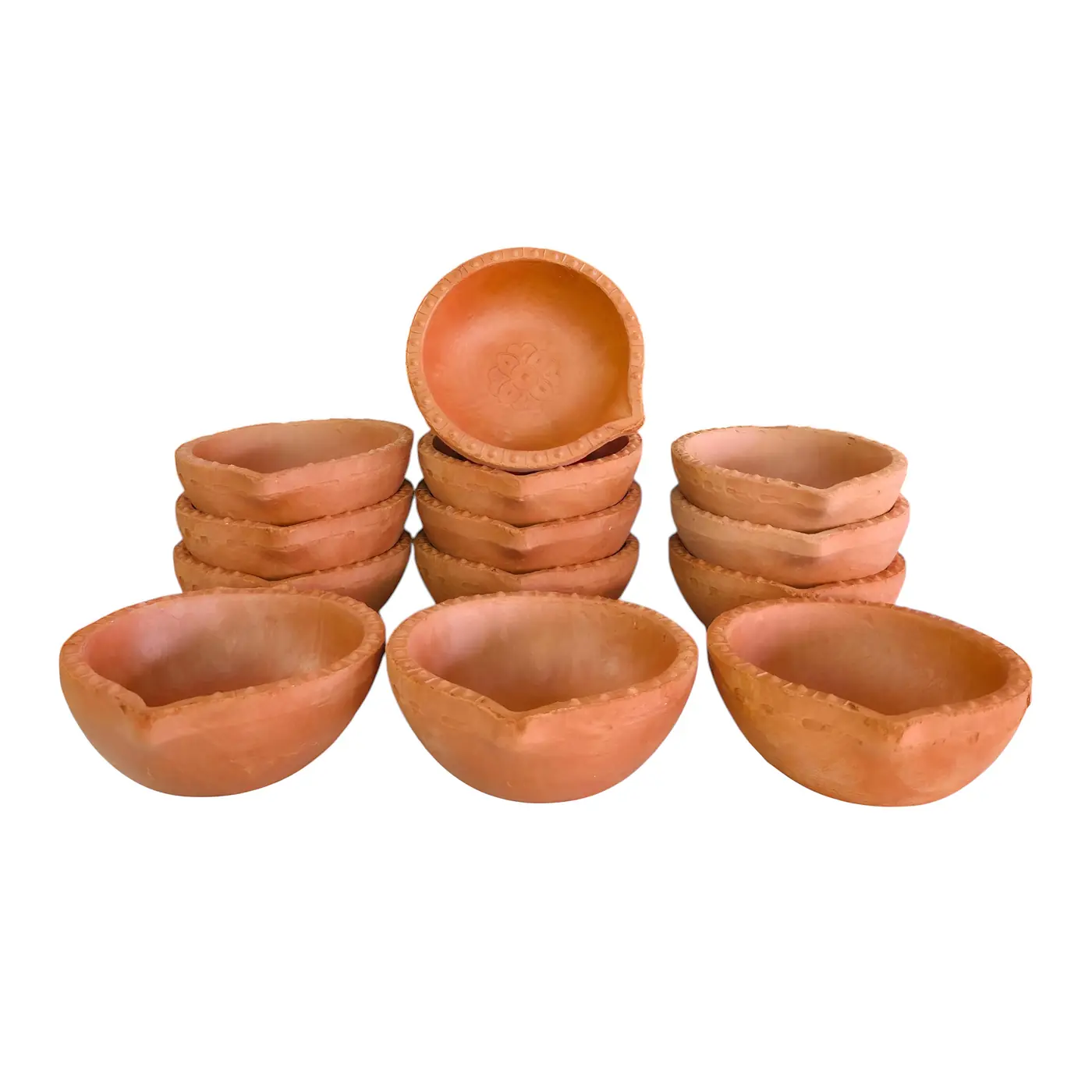 Clay Diya Big Size Ref 32 - Earthen Clay Lamp handmade by Ram Pottery Mauritius