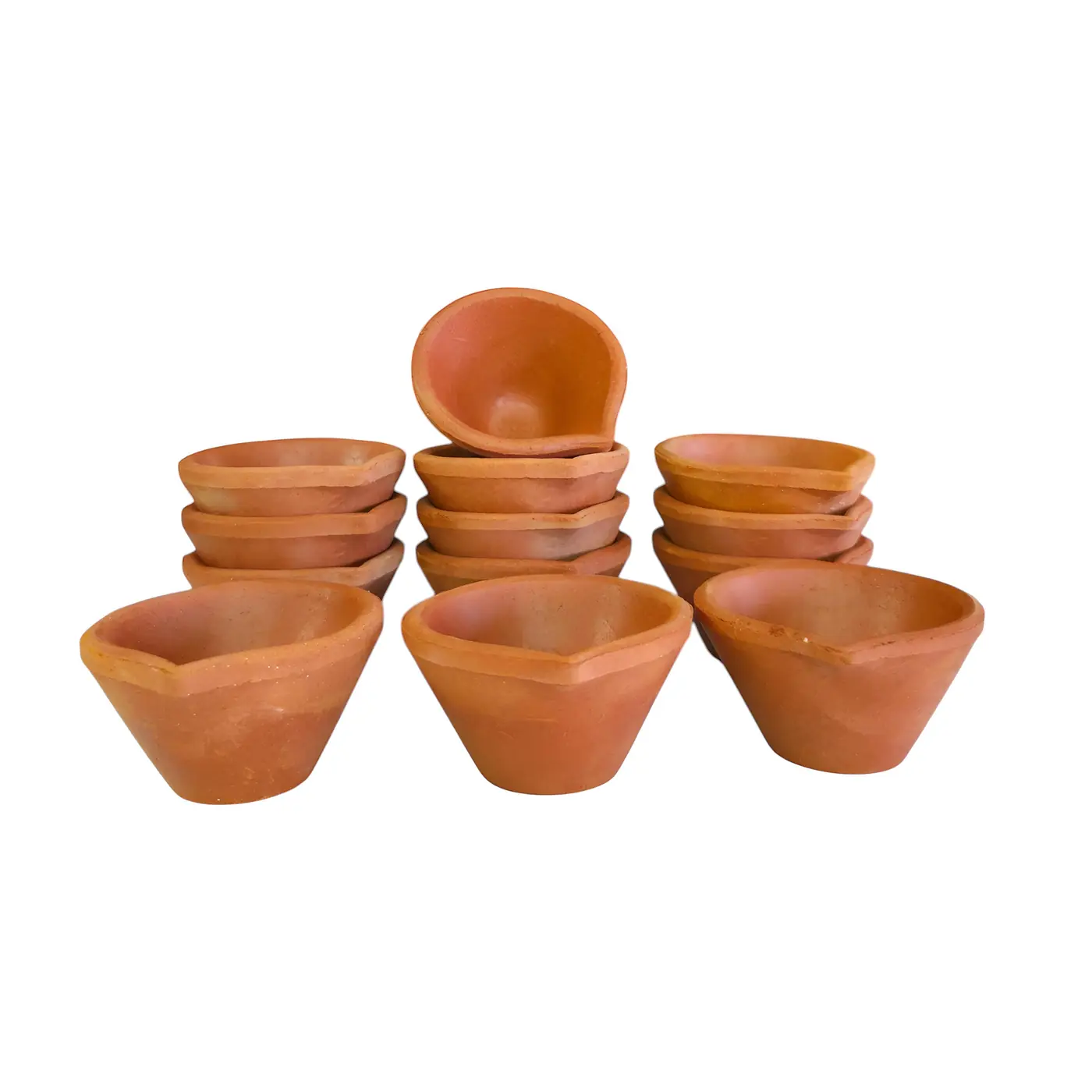 Clay Diya D7cn Ref 18 - Earthen Clay Lamp handmade by Ram Pottery Mauritius