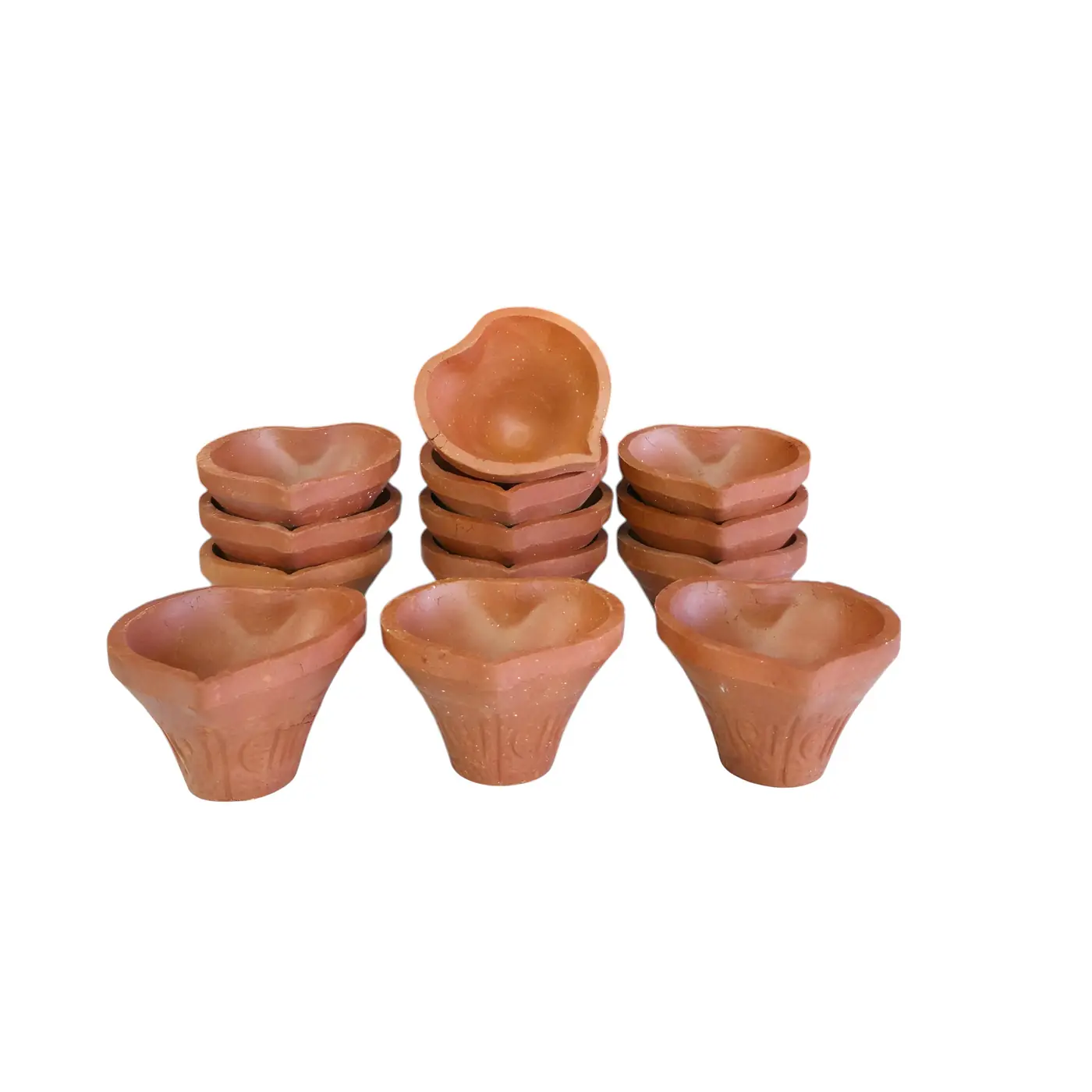 Clay Diya with Heart Shape Ref 108