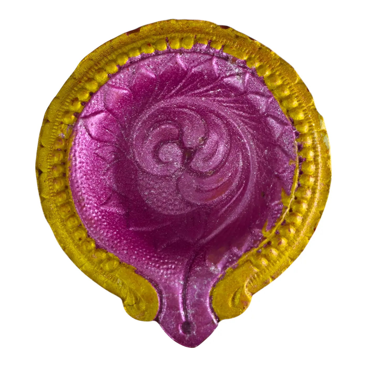Painted Clay Diya - Painting & Wax Lamp handmade by Ram Pottery Mauritius