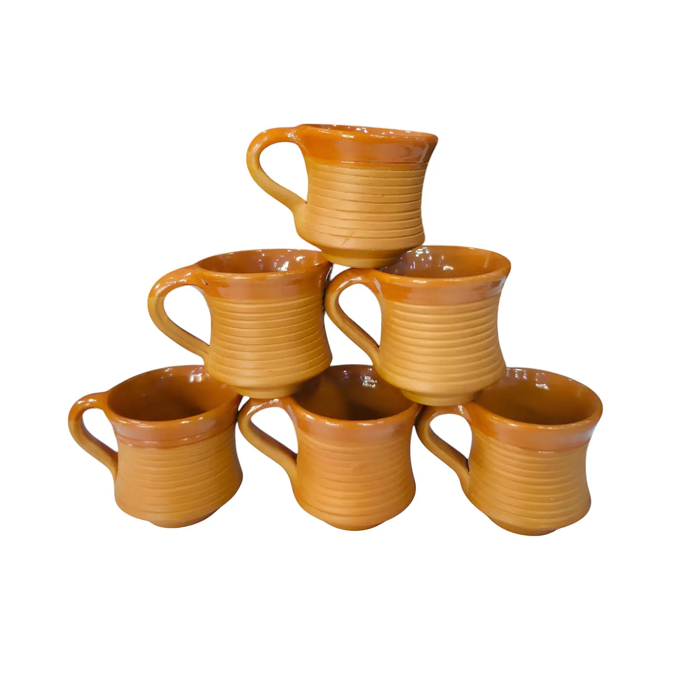 Clay Cup with Glazed 100ml Ref 301 - Tableware handmade by Ram Pottery Mauritius