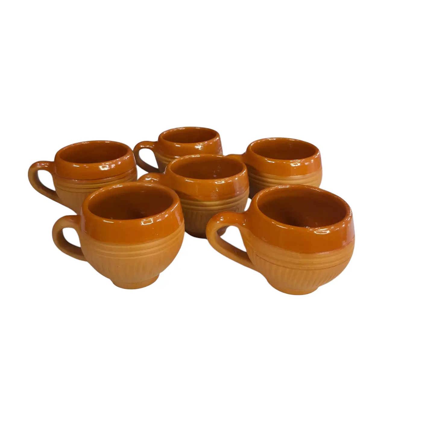 Clay Cup with Glazed 100ml Ref 302 - Tableware handmade by Ram Pottery Mauritius