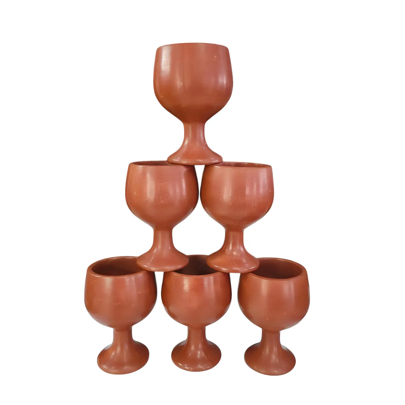 Clay Wine Glass 180ml Wine Glass - Tableware handmade by Ram Pottery Mauritius