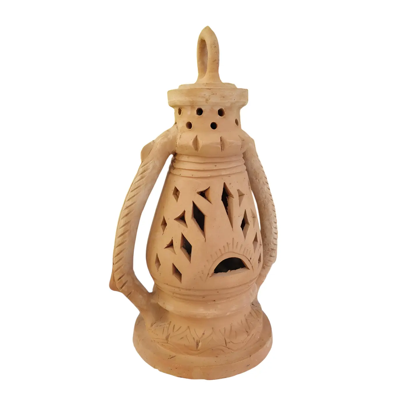Terracotta Clay Lantern - Terracotta Home Decor handmade by Ram Pottery Mauritius