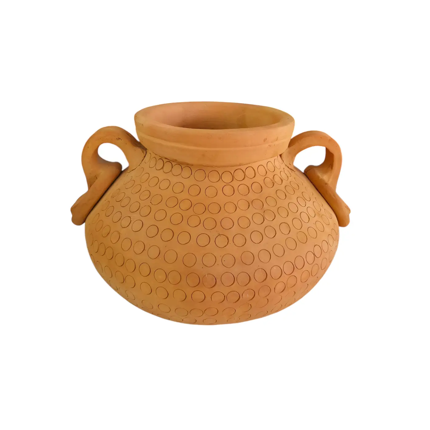 Terracotta Pot with Handle 38 X Ref 10183 - Terracotta Home Decor handmade by Ram Pottery Mauritius